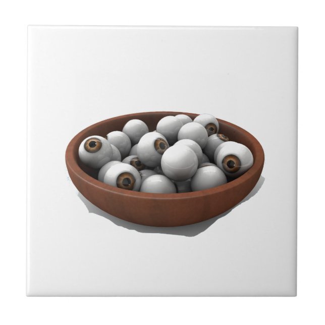 halloween eyeballs ceramic tile (Front)