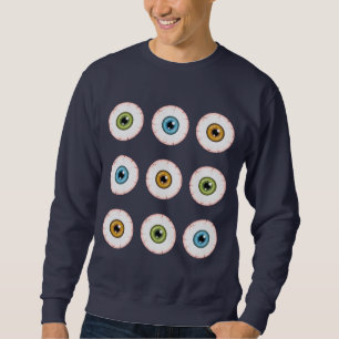 Halloween Eyeballs Colourful Eyes Bloodshot Eyes Sweatshirt