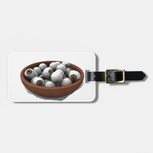 halloween eyeballs luggage tag (Front Horizontal)