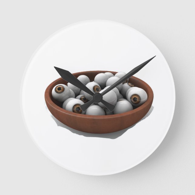 halloween eyeballs round clock (Front)
