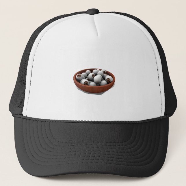 halloween eyeballs trucker hat (Front)