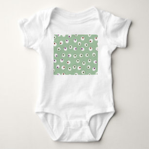 Halloween eyes, hand-drawn seamless pattern. baby bodysuit
