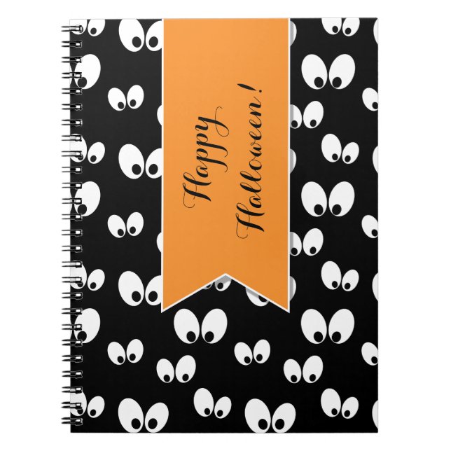 Halloween Eyes Pattern Custom Notebook (Front)