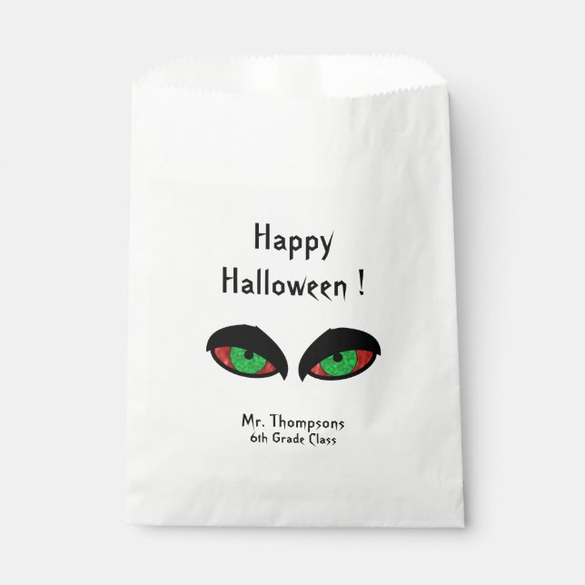 Halloween Eyes School Favour Bag (Front)