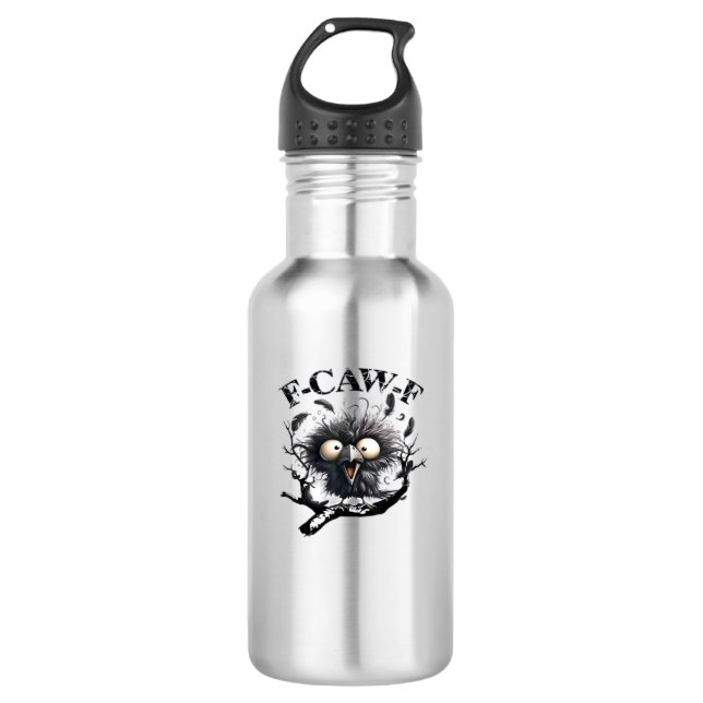 Halloween F-Caw-F Bird Cool Unique 710 Ml Water Bottle (Front)