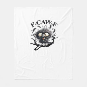 Halloween F-Caw-F Bird Cool Unique Fleece Blanket