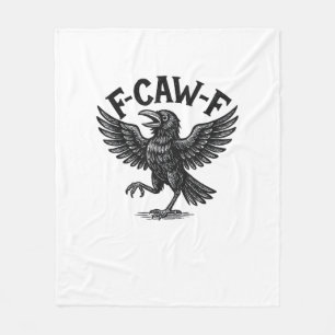 Halloween F-Caw-F Bird Crow Women Men Minimal Clea Fleece Blanket
