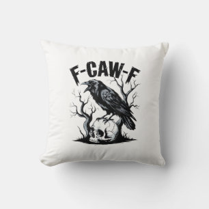 Halloween F-Caw-F Bird Crow Women Men Retro Classi Cushion