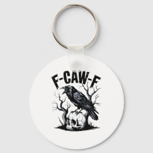 Halloween F-Caw-F Bird Crow Women Men Retro Classi Key Ring