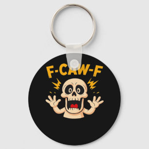 Halloween F-Caw-F Skull Key Ring