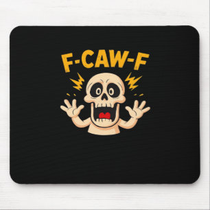 Halloween F-Caw-F Skull Mouse Pad
