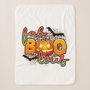 Halloween Fab Boo Lous Birthday Sherpa Blanket