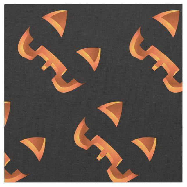 Halloween Fabric Jack-o-Lantern Fabrics Customise (Close Up)