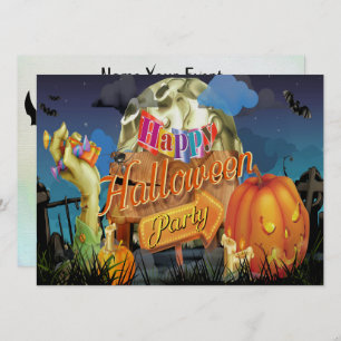 Halloween Fabulous Vector Art Party Invitation