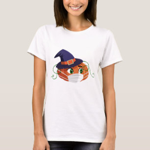 halloween face mask pumpkin witch cute T-Shirt