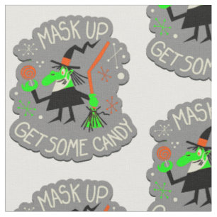 halloween face mask witch covid fabric