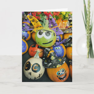 Halloween faces card