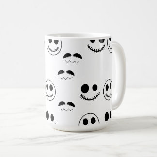 Halloween faces coffee mug