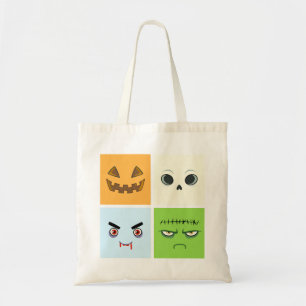 Halloween Faces Tote Bag