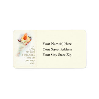 Halloween Fairies Vintage Address Label