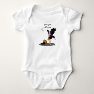 Halloween Fairy With Pumpkin Baby Bodysuit