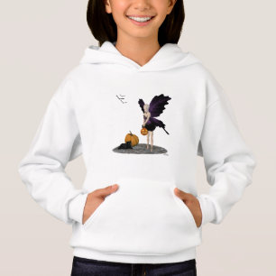 Halloween Fairy With Pumpkin Girls Hoodie