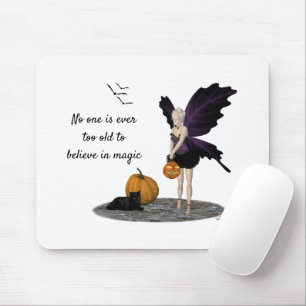 Halloween Fairy With Pumpkin Mouse Pad