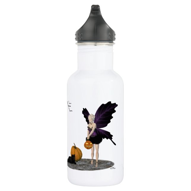 Halloween Fairy With Pumpkins Water Bottle (Right)