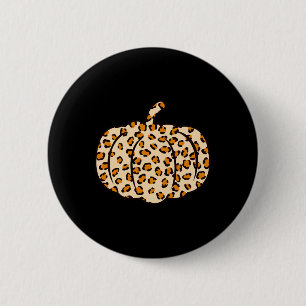 Halloween Fall animal Leopard Pumpkin 6 Cm Round Badge