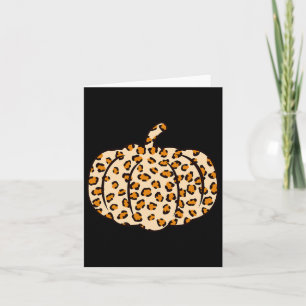 Halloween Fall animal Leopard Pumpkin  Card