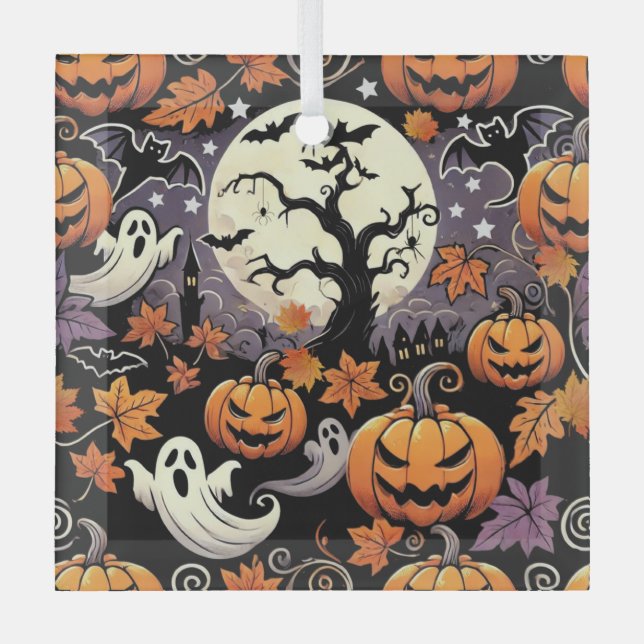 Halloween/Fall/Autumn Glass Tree Decoration (Front)