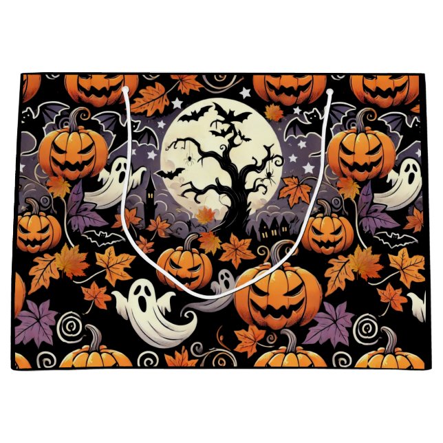Halloween/Fall/Autumn Large Gift Bag (Front)