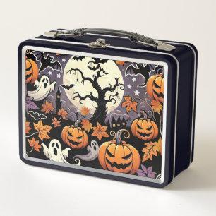 Halloween/Fall/Autumn Metal Lunch Box