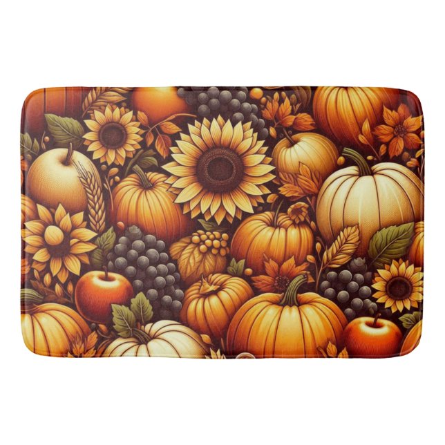 Halloween/Fall/Autumn/pumpkin Bath Mat (Front)