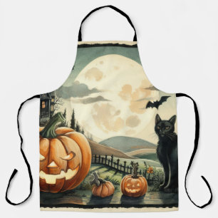 Halloween/Fall/Autumn/pumpkin/cat Apron