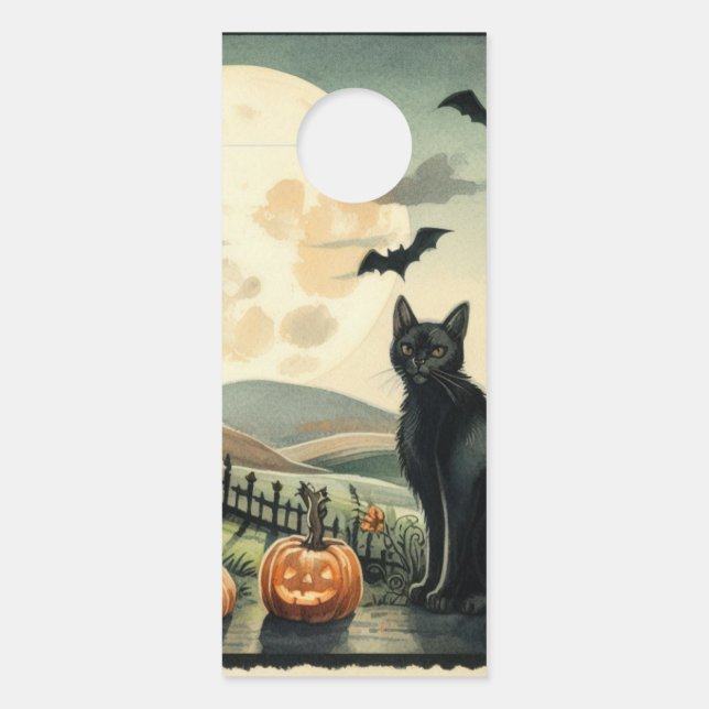 Halloween/Fall/Autumn/pumpkin/cat Door Hanger (Front)