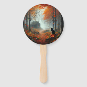 Halloween/Fall/Autumn/pumpkin/cat  Hand Fan