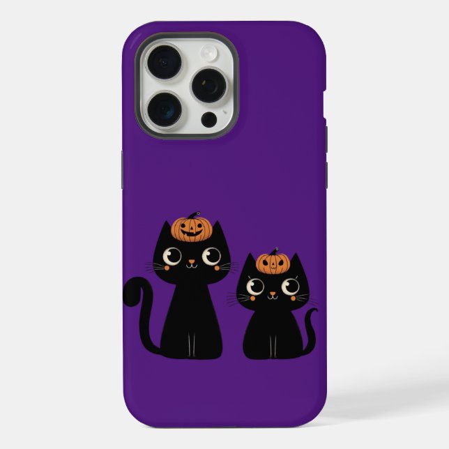 Halloween/Fall/Autumn/pumpkin/cat iPhone Case (Back)