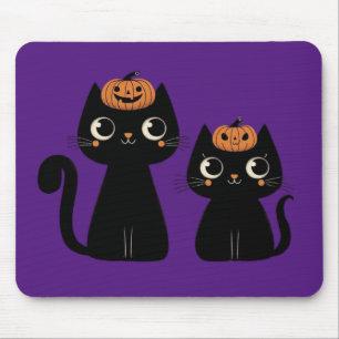 Halloween/Fall/Autumn/pumpkin/cat Mouse Pad