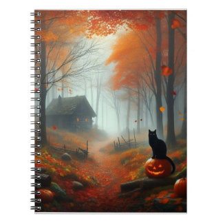 Halloween/Fall/Autumn/pumpkin/cat Notebook