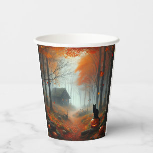 Halloween/Fall/Autumn/pumpkin/cat Paper Cups