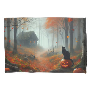 Halloween/Fall/Autumn/pumpkin/cat  Pillowcase