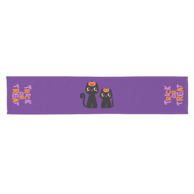 Halloween/Fall/Autumn/pumpkin/cat Short Table Runner (Horizontal)