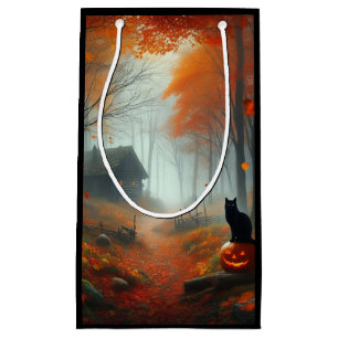 Halloween/Fall/Autumn/pumpkin/cat Small Gift Bag