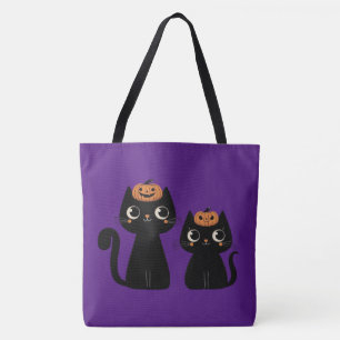 Halloween/Fall/Autumn/pumpkin/cat Tote Bag