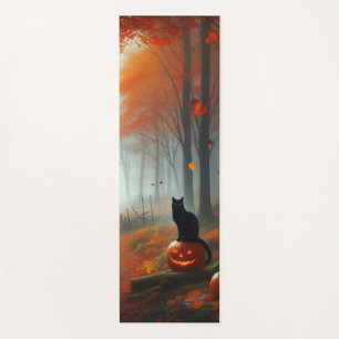 Halloween/Fall/Autumn/pumpkin/cat  Yoga Mat