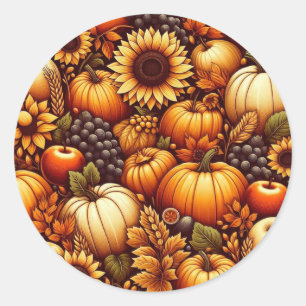 Halloween/Fall/Autumn/pumpkin Classic Round Sticker