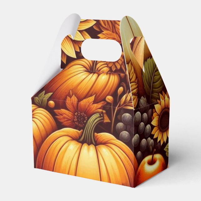 Halloween/Fall/Autumn/pumpkin Favour Box (Front Side)