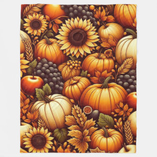 Halloween/Fall/Autumn/pumpkin Fleece Blanket