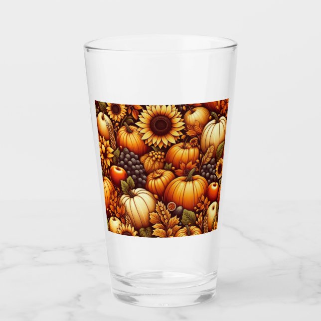 Halloween/Fall/Autumn/pumpkin Glass (Front)